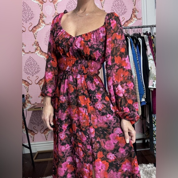 Steve Madden Laine Dress Floral Long Sleeve NWT - Picture 9 of 11